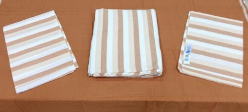 BEDSHEET STRIPE 90X108 2 PILLOW COVER